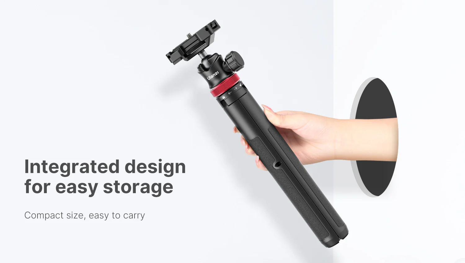 Ulanzi MT-44 Extendable Vlog Tripod With 360° Ball Head (Black)